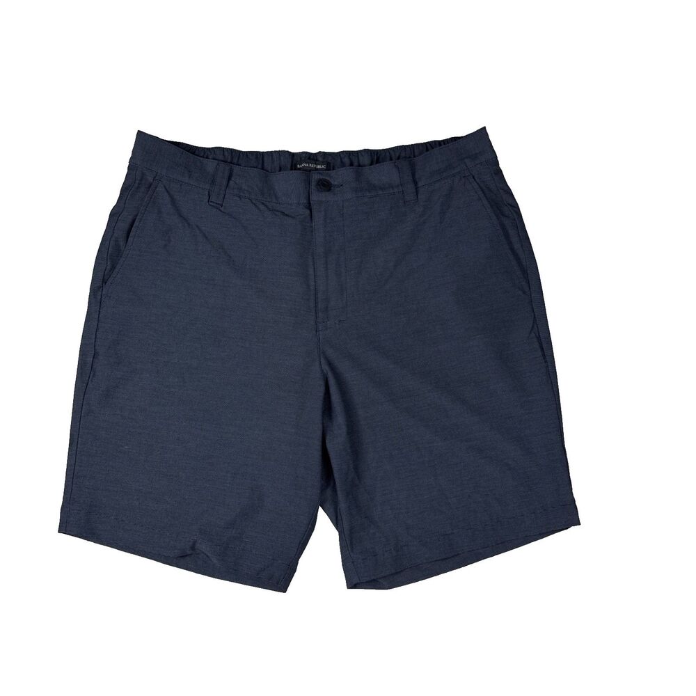 Banana Republic Mens Core Temp Shorts 38 Gray Performance Tech Chino Golf Resort